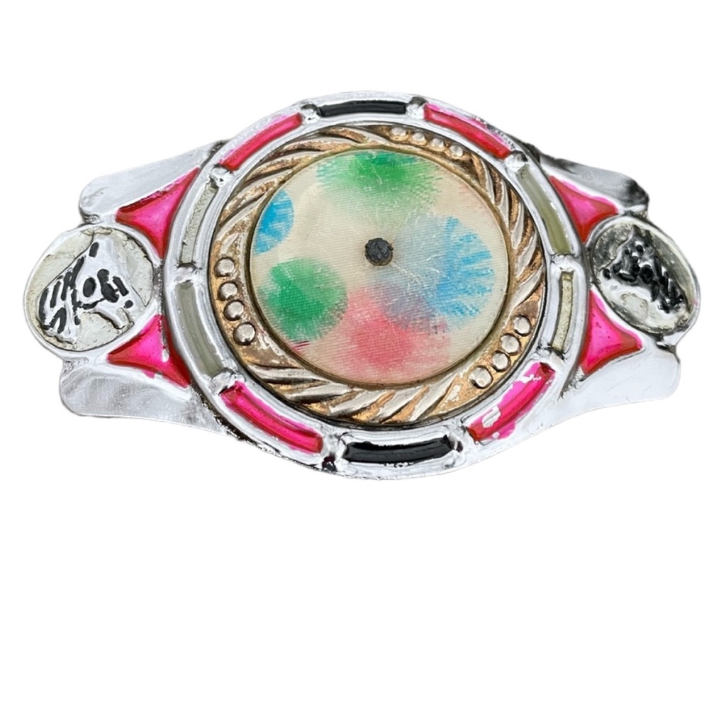Vintage Holographic Abstract Belt Buckle Fits 1.5” Belt
